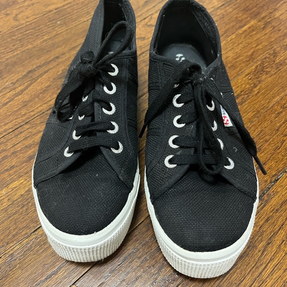 SUPERGA Black platform tennis shoes - Picture 6 of 6